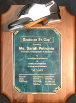 Tradition In Tap Award to Ms. Sarah Petronio